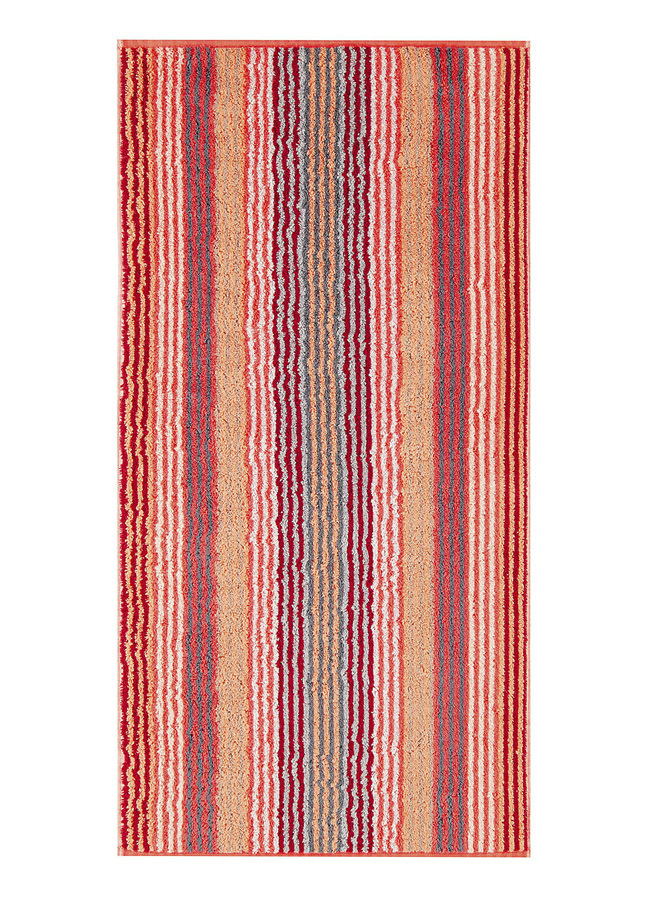 Frottier-Serie "Streifen" aus dem Hause „Cawö“, Größe 200 (1 Handtuch, 50/100 cm), Koralle von CAWÖ
