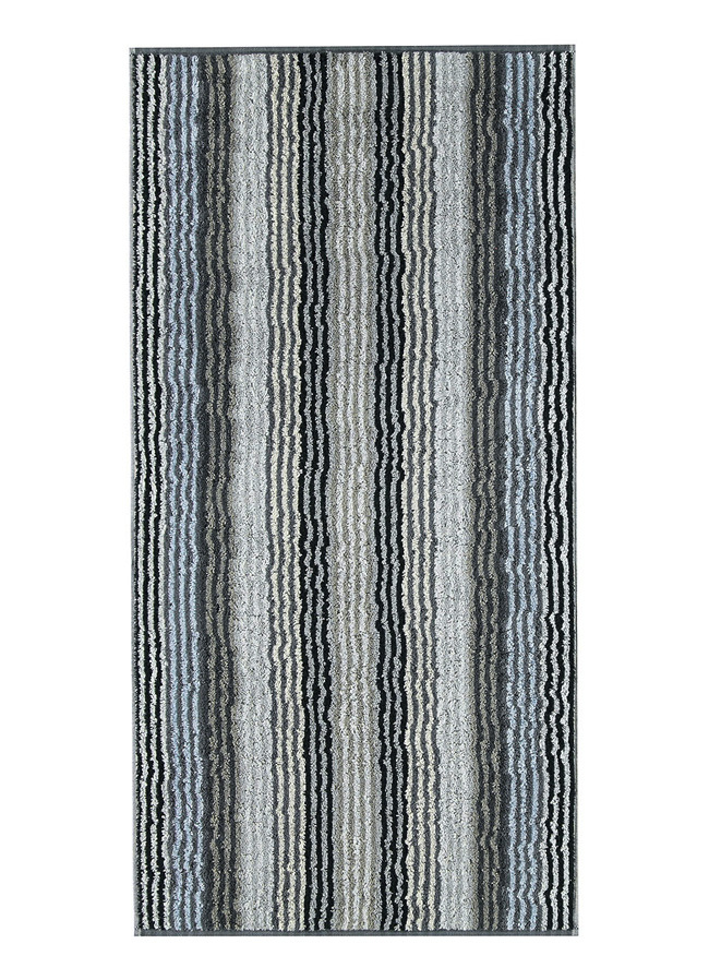 Frottier-Serie "Streifen" aus dem Hause „Cawö“, Größe 204 (1 Duschtuch, 70/140 cm), Anthrazit von CAWÖ