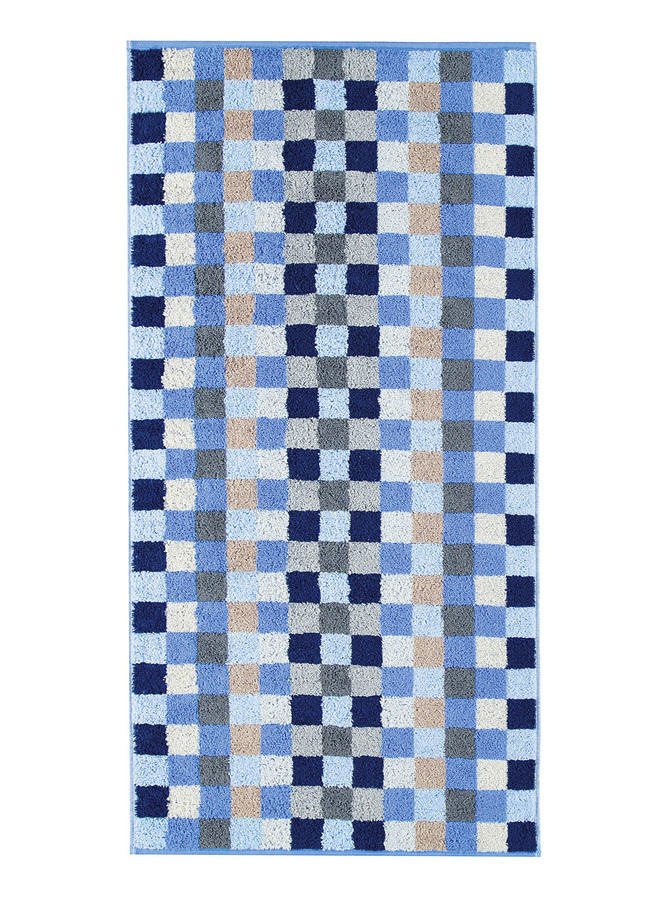 Frottier-Serie aus dem Hause Cawö, Karo, Größe 200 (1 Handtuch, 50/100 cm), Saphir von CAWÖ