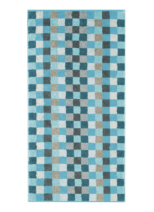 Frottier-Serie aus dem Hause Cawö, Karo, Größe 204 (1 Duschtuch, 70/140 cm), Türkis von CAWÖ