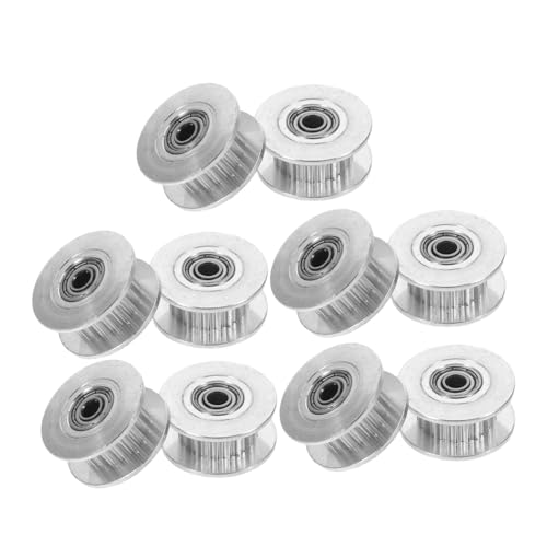 CAXUSD 10 Stück Teiliges Aluminium Zahnriemen-umlenkrolle mit Lager Zähne Bohrung Langlebige Präzise Gefertigte Idler Pulley Drucker CNC Automatisierungssysteme von CAXUSD