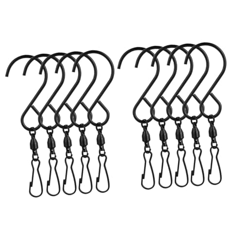 CAXUSD 10 Stück Teiliges Edelstahl Drehbarer Haken Clip Sicherer Aufhängehaken für Windspiele Laternen Garten Deko Vielseitig und Einfach zu Bedienen für Outdoor Camping und Windspinner CAXUSD 10 Stück Teiliges Edelstahl Drehbarer Haken Clip Sicherer Aufhängehaken für Windspiele Laternen Garten Deko Vielseitig und Einfach zu Bedienen für Outdoor Camping und Windspinner von CAXUSD
