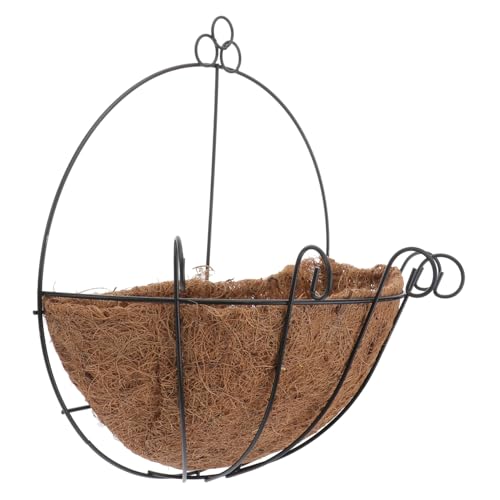 CAXUSD 12 Blumentopf Hanging Basket einhängekorb wohnraumdeko blumenampel aufhängung wohnungsdeko Pflanzenhalter für die Wand Faser-Hängetopf Eckpflanzenständer Liner-Korb Kaktuspflanzer von CAXUSD