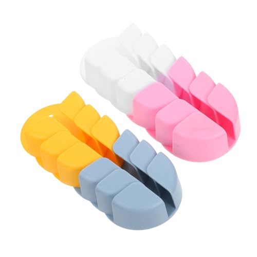 CAXUSD 12 Stück Teiliges Wandhaken Steckdosenhalter mit Lustigem Gesicht-design Selbstklebend ohne Bohren Wiederverwendbar für Küche Schlafzimmer Vielseitig Glas Metall Kunststoff von CAXUSD