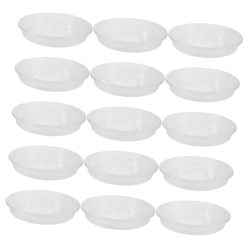 CAXUSD 15 Stück Transparente Pflanzenuntersetzer Runde Blumentopf Trays Robuste Tropfschalen für Innen und Außenbereich Wetterbeständig und CAXUSD 15 Stück Transparente Pflanzenuntersetzer Runde Blumentopf Trays Robuste Tropfschalen für Innen und Außenbereich Wetterbeständig und von CAXUSD