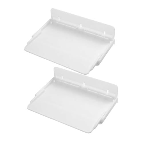 CAXUSD 2 STÜCK Faltbares Wandregal für Schlafzimmer und Küche Stabiles Bohrfreies Selbstklebendes Wandaufbewahrungssystem Platzsparender Klappbarer Bedside Shelf Tray Zuverlässiger von CAXUSD