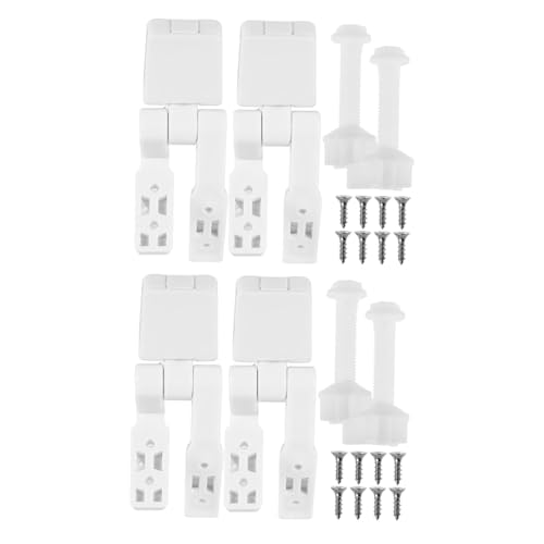 CAXUSD 2 Sätze Toilet Seat Hinges Weiß Kunststoff Ersatz Scharnier mit Schrauben und Muttern Montagehalterung für Wc-sitz Reparatur und Passform von CAXUSD