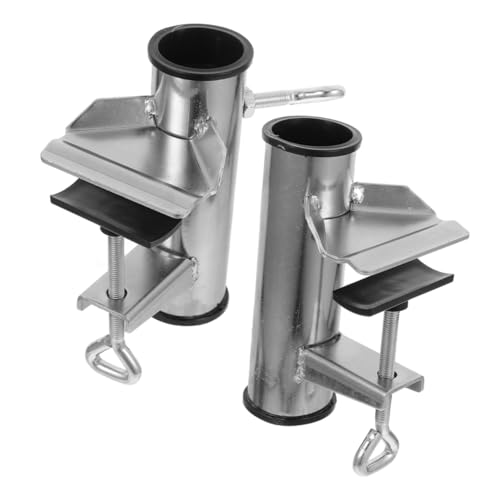 CAXUSD 2 Stück Outdoor Schirm Befestigungsclip Schirmklemme Ständerhalter Sonnenschirm Befestigungsclip Schirmklemmen Robuste Schirmhalterung Schirmclips Für Terrassen Silbernes von CAXUSD