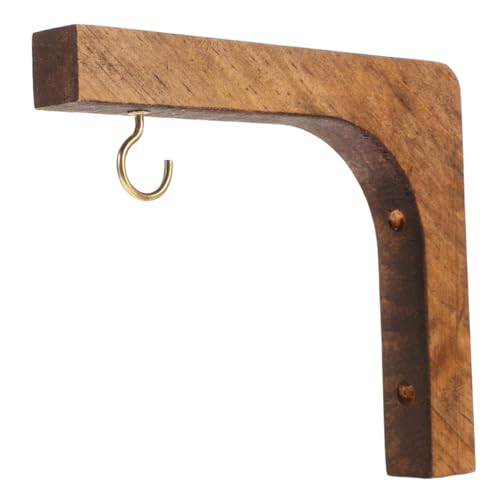 CAXUSD 2 Stück Pflanzenhaken Retro Wandhalterung für Hängepflanzen Innen Außen Rustikal Eleganter Pflanzenaufhänger aus Pinienholz Vielseitiger Blumentopf Halter für Wanddekoration von CAXUSD