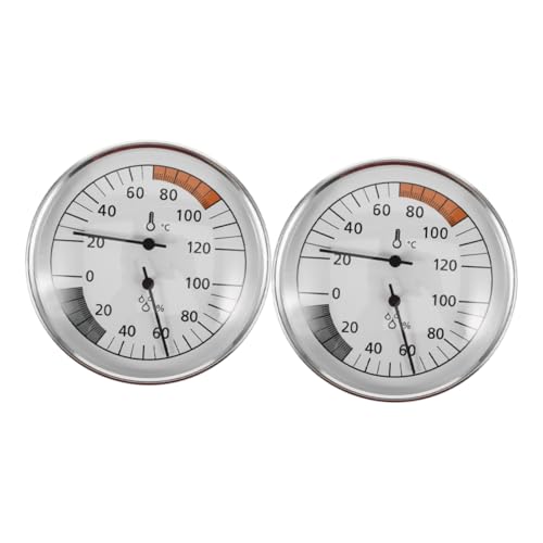 CAXUSD 2stücke Saunathermometer Und Hygrometer Für Innensaunen Temperatur Und Feuchtigkeitsmessgerät Hitzebeständiges Design Großes Display Für Einfache Ablesung von CAXUSD