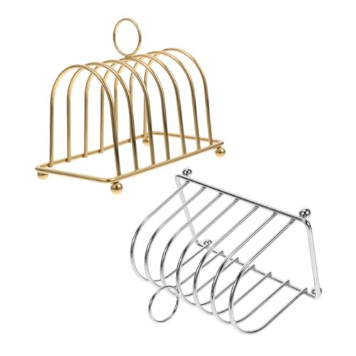 CAXUSD 2stücke Toastständer Mit Fächern Toast-kühlgitter Brotservierstation Mit Griff Brot-Halter Für Schreibtisch Brotgitter Aus Galvanisiertem Stahl Laibhalter Für von CAXUSD