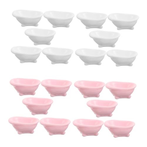 CAXUSD 20 Stück Miniatur Badewannen Kleine Plastikmodelle für DIY Mikrolandschaften und Puppenhaus Dekorationen Kreative Gestaltungsmöglichkeiten Weiß und Rosa CAXUSD 20 Stück Miniatur Badewannen Kleine Plastikmodelle für DIY Mikrolandschaften und Puppenhaus Dekorationen Kreative Gestaltungsmöglichkeiten Weiß und Rosa von CAXUSD