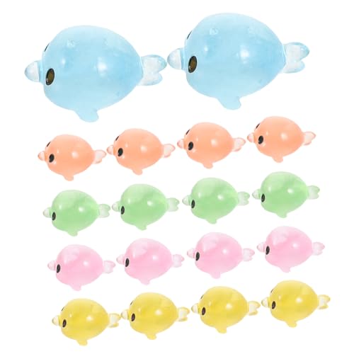 CAXUSD 20 Stück Teiliges Resin Mini Delfin Bunte Miniatur Figuren Niedliche Aquarium Dekoration Langlebige Kunstharz Mini Delfin Modelle für Schreibtisch und Mikrolandschaften von CAXUSD