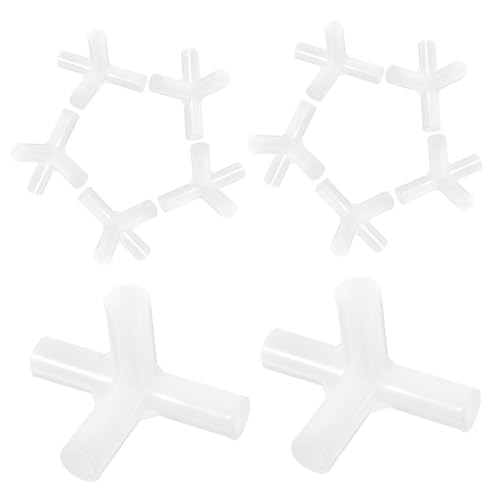 CAXUSD 24 Stück Teiliges Zeltzubehör PE Vierwege stangenverbinder Robust Wetterfest Einfacher Austausch für Outdoor zeltgestänge Langlebige Zeltstangenkupplung von CAXUSD