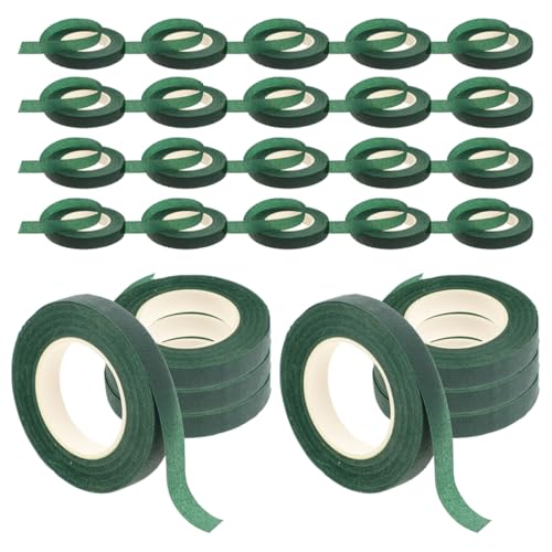 CAXUSD 25 Rollen Blumen Stielband Selbstklebendes Kreppband für Floristen Einwickeln von Sträußen Floristik Diy Gartenarbeiten Starke Haftung und Einfache Anwendung von CAXUSD