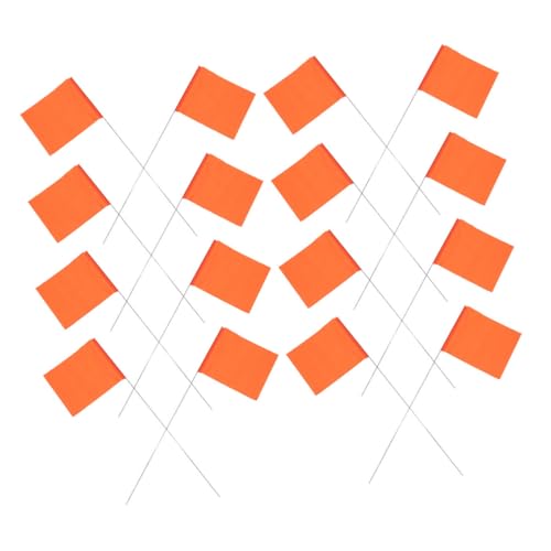 CAXUSD 25 Stück Markierungsflaggen Beschreibbare Sicherheitsflaggen für Bewässerung Vermessung und Gartenarbeit Robuste und Signalflaggen mit Stahlstangen von CAXUSD