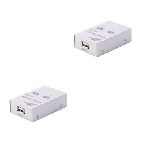 CAXUSD 2St Teilen Computerschalter USB Schalter wähler USB-Selektor Drucker-Sharer automatischer Sharer Computer-Sharer Silver CAXUSD 2St Teilen Computerschalter USB Schalter wähler USB-Selektor Drucker-Sharer automatischer Sharer Computer-Sharer Silver von CAXUSD