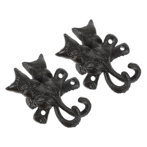 CAXUSD 4 STÜCKE Vintage Katzen Garderobenhaken aus Robustem Gusseisen Dekorative Wandhaken für Schlüssel Mäntel Handtücher Platzsparend für Flur Bad Küche Schlafzimmer CAXUSD 4 STÜCKE Vintage Katzen Garderobenhaken aus Robustem Gusseisen Dekorative Wandhaken für Schlüssel Mäntel Handtücher Platzsparend für Flur Bad Küche Schlafzimmer von CAXUSD
