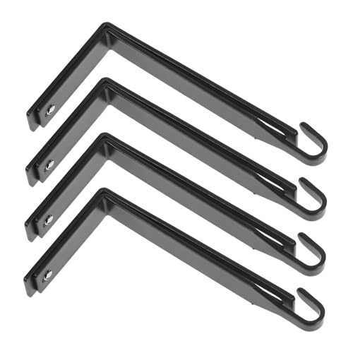CAXUSD 4 Stück Verstellbare Metallhaken für Türen Aufhängung für Schränke für Handtaschen Hüte und Schals für Badezimmer Schlafzimmer Küche Büro und von CAXUSD