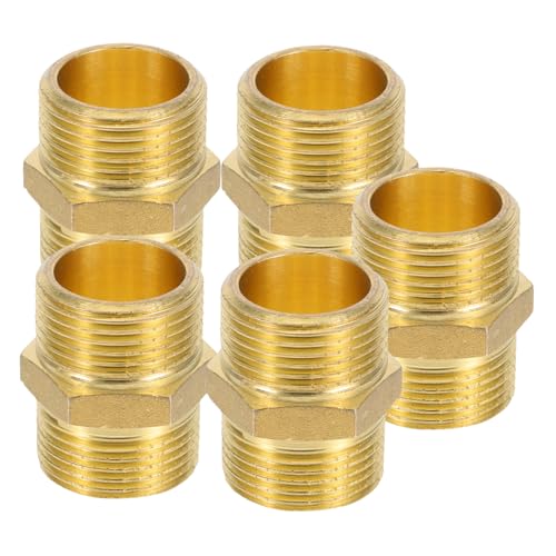 CAXUSD 5 Stück Teiliges Kupfer Rohradapter Gerader Schlauchverbinder aus Messing Wasserschlauch Kupfer Rohrverbindung für Gartenbewässerung und Sanitärinstallation CAXUSD 5 Stück Teiliges Kupfer Rohradapter Gerader Schlauchverbinder aus Messing Wasserschlauch Kupfer Rohrverbindung für Gartenbewässerung und Sanitärinstallation von CAXUSD