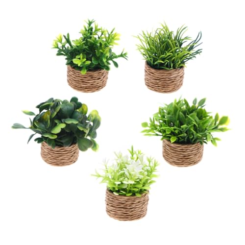 CAXUSD 5stücke Teiliges Miniatur-Bonsai-Modell Für Puppenhaus Künstliche Kleine Grün-Pflanzen Mini-Haus-Landschaft-Dekoration Pflanzenbonsai Für Spielzeug-blumentopf CAXUSD 5stücke Teiliges Miniatur-Bonsai-Modell Für Puppenhaus Künstliche Kleine Grün-Pflanzen Mini-Haus-Landschaft-Dekoration Pflanzenbonsai Für Spielzeug-blumentopf von CAXUSD