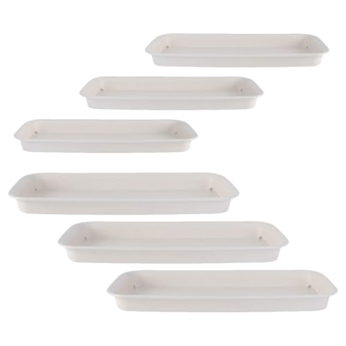 CAXUSD 6 Stück Rechteckige Pflanzenschalen Kunststoff Beige Wasserauffangschalen für Blumentöpfe für Innenbereiche Wie Balkon und Wohnzimmer CAXUSD 6 Stück Rechteckige Pflanzenschalen Kunststoff Beige Wasserauffangschalen für Blumentöpfe für Innenbereiche Wie Balkon und Wohnzimmer von CAXUSD