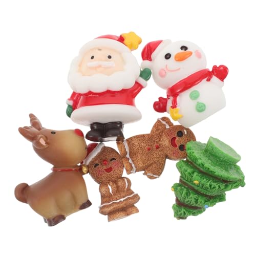 CAXUSD 6 Stück Teiliges Miniatur-weihnachtsdekor aus Robustem Harz mit Schneemann Weihnachtsbaum Lebkuchenmann und Rentier Figuren Platzsparend für Tisch Regal Kamin Vielseitige Festliche CAXUSD 6 Stück Teiliges Miniatur-weihnachtsdekor aus Robustem Harz mit Schneemann Weihnachtsbaum Lebkuchenmann und Rentier Figuren Platzsparend für Tisch Regal Kamin Vielseitige Festliche von CAXUSD