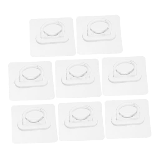 CAXUSD 8 Stück Teiliges Transparente Klebehaken für Badezimmer Selbstklebend Wandmontierter Duschwand Halter kein Bohren Robust Wiederverwendbar für Shampoo Handtücher Vielseitiger von CAXUSD