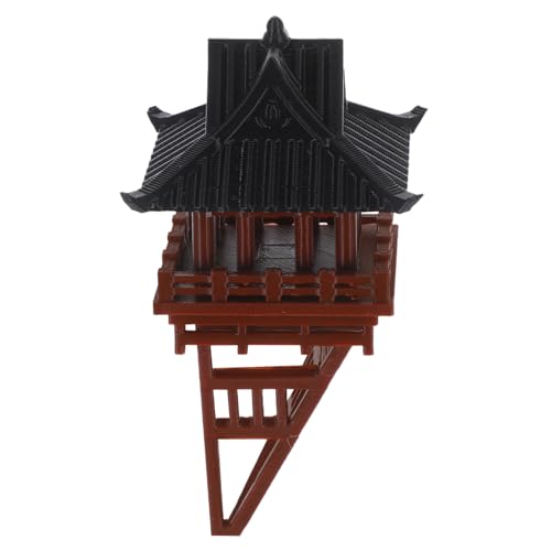 CAXUSD Chinesischer Pavillon Figurine Mittlere Schwebendes Design Asiatische Garten Dekoration für Bonsai Bücherregal Schreibtisch Vielseitige Orientalische Zierde von CAXUSD