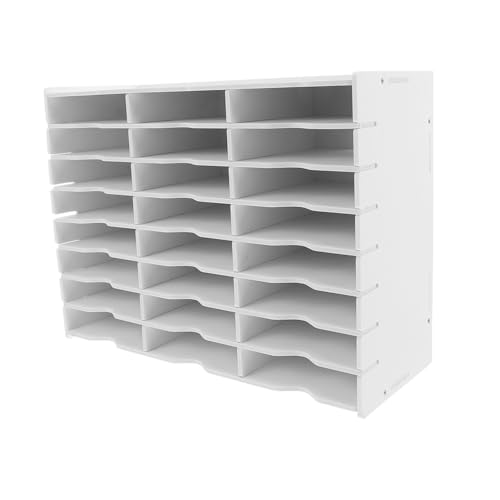 CAXUSD Desktop-Aufbewahrungsbox Schreibtisch -Werkzeugorganisator Taschenrechnerhalter Tabletop -Organisator handyhalter Aufbewahrungsregal für Stempelkissen Brief Organizer Weiß von CAXUSD