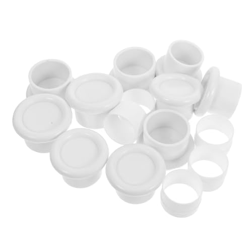 CAXUSD Gardinenstangen Endstücke Endkappen Für 32-mm-stangen Weiße Kunststoff-endstopfen Einfache Installation Vielseitige Anwendungen von CAXUSD