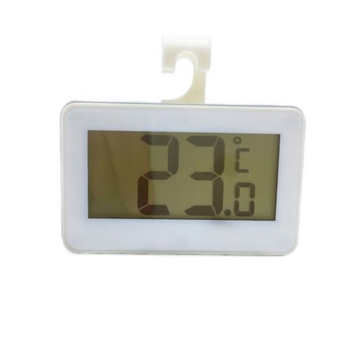 CAXUSD Hochpräzises Wasserdichtes Digitales LCD Thermometer mit Haken Elektronisches Kühlschrankthermometer für Lebensmittelaufbewahrung Temperaturmessung Installieren von CAXUSD