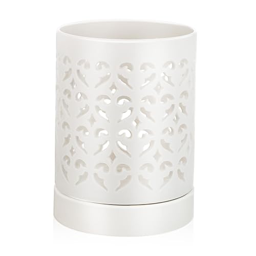 CAXUSD Pflanzentopf Aus Keramik Für Innenbereich Orchideentopf Mit Drainagelöchern Und Untertasse Kleiner Blumentopf Für Pflanzen Ersatz Für Orchideentöpfe von CAXUSD