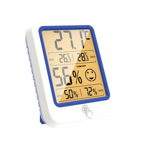 CAXUSD Mini Digital Lcd Hygrometer Und Thermometer Für Innenräume Temperatur Luftfeuchtigkeitsmesser Mit Großem Display Für Wohnräume Büros Und Lagerstätten von CAXUSD