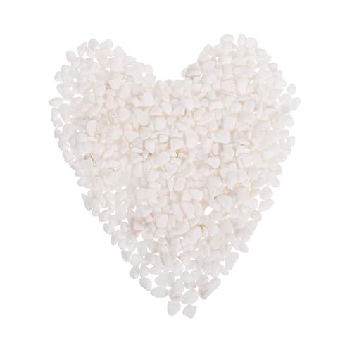 CAXUSD Natürliche Fischteich Steine Aquarium Kies Dekoratives Substrat Für Aquarien Und Pflanzentöpfe Glatte Weiße Steine Für Gesundes Ökosystem Und Einfache Pflege von CAXUSD