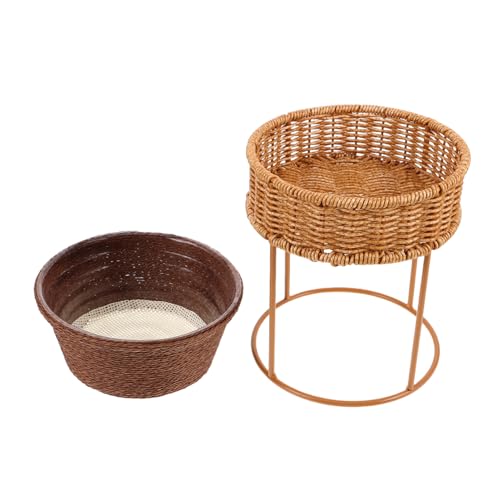 CAXUSD Rattan Pflanzenständer mit Mini-blumentopf Platzsparendes Blumenregal für Wohnzimmer Balkon Büro Dekoratives Pflanzenregal für Sukkulenten und Zimmerpflanzen CAXUSD Rattan Pflanzenständer mit Mini-blumentopf Platzsparendes Blumenregal für Wohnzimmer Balkon Büro Dekoratives Pflanzenregal für Sukkulenten und Zimmerpflanzen von CAXUSD