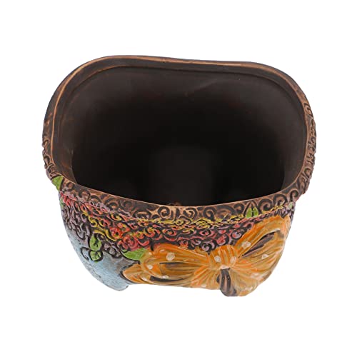 CAXUSD Robuster Blumentopf Aus Keramik Für Den Garten Handbemalt Für Die Inneneinrichtung Zufällige Farbe von CAXUSD
