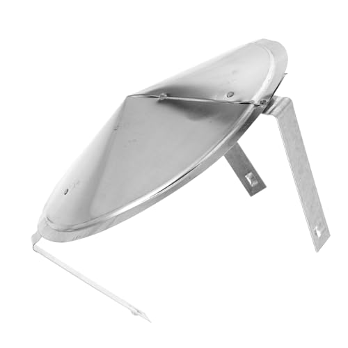 CAXUSD Schornstein Regenhaube Dachkappe Rundes Kaminabdeckungsventil Wind und Regenschutz für Gartenkamin Feuerstelle Langlebiger Kaminlochdeckel mit Schräger Wasserablaufkonstruktion von CAXUSD