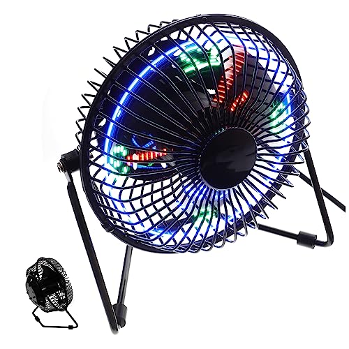 CAXUSD Temperaturlüfter Desktop Drinnen Led Uhrenventilator Kühlung Mini Büro Digital Usb Angetrieben Kleiner Tragbarer Kühlventilator Tragbar Schwarz von CAXUSD