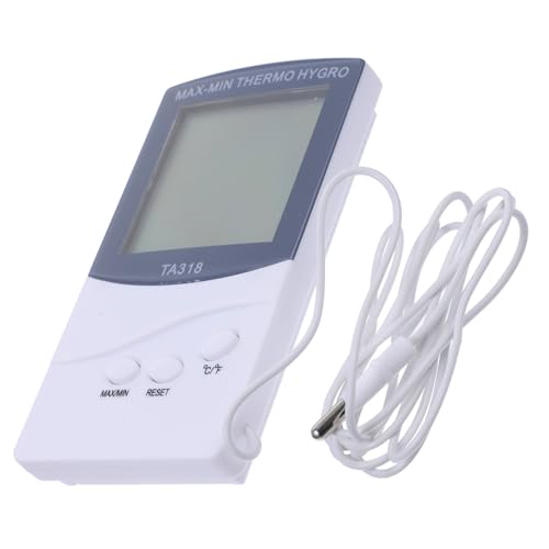 Elektronisches Thermometer Und Hygrometer Mit Lcd-anzeige Wetterstation Für Innen Und Außen Mit Celsius/fahrenheit-einstellung Und Drei Tasten Für Max Min Reset von CAXUSD