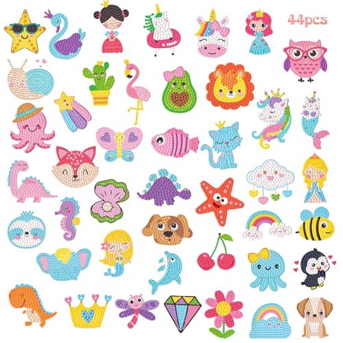 CAYUDEN Diamond Painting Sticker, 40pcs Diamond Painting Aufkleber Kinder 5D Diamant Painting Bilder Tiere Diamanten Kinder Sticker DIY Diamant Malerei Aufkleber Zubehör für Geschenk Kinder 6 8 10 12 CAYUDEN Diamond Painting Sticker, 40pcs Diamond Painting Aufkleber Kinder 5D Diamant Painting Bilder Tiere Diamanten Kinder Sticker DIY Diamant Malerei Aufkleber Zubehör für Geschenk Kinder 6 8 10 12 von CAYUDEN