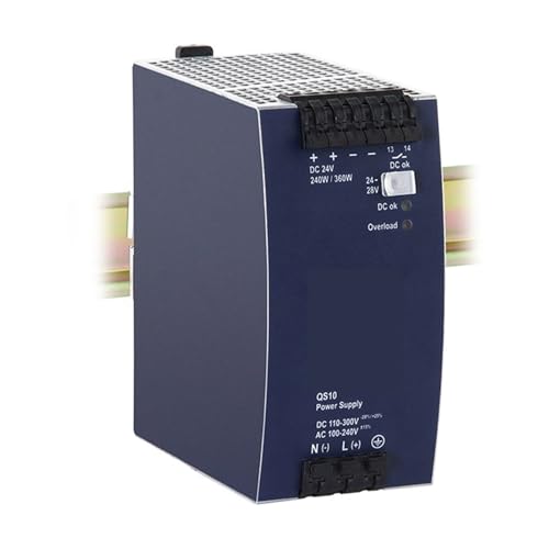 CAYUND Hutschienen-Netzteil for 1-phasige Anwendungen QS10.241-D1 DC-Ausgang 24-28 Vdc 10-9 A 240 W Eingang AC 100-240 V (± 15%) DC 110 V - 300 V (± 20%) von CAYUND