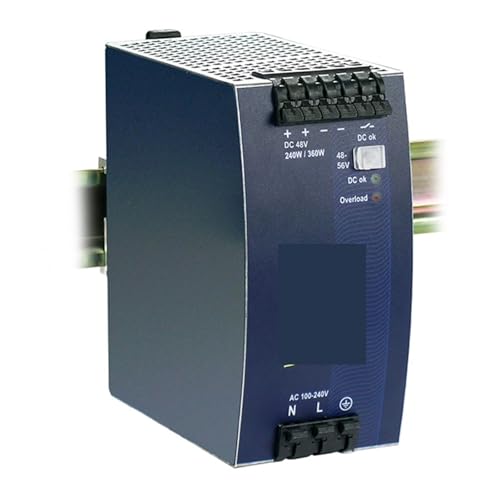 CAYUND Hutschienen-Netzteil for 1-phasige QS10.481 DC-Ausgang 48-56 Vdc 5-4,3 A 240 W Eingang AC 100-240 V (± 15%) DC 110 V - 150 V (-20%/+25%) von CAYUND