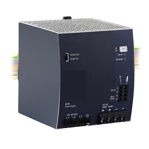 CAYUND Hutschienen-Netzteil for 3-phasige QT40.481 DC-Ausgang 48-54 Vdc 20-17,8 A 960 W Eingang AC 380-480 V (-15%/+10%) von CAYUND