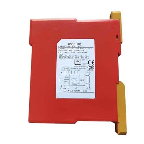 CAYUND Relais Sicherheitsrelais G9SE-201 G9SE-401 DC24V Sicherheitscontroller(G9SE-201) von CAYUND
