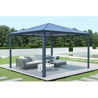 Aluminium Pavillon grace 3,5x3,5m Anthrazitgrau von CAZEBOO