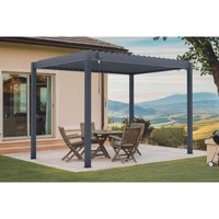 Bioklimatische Pergola piana 3x2m selbsttragende aus grauem Aluminium - verstellbare Lamellen Bioklimatische Pergola piana 3x2m selbsttragende aus grauem Aluminium - verstellbare Lamellen von CAZEBOO