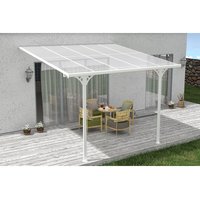 Terrassenüberdachung Carport Kleo 300L300 Aluminium Weiß von CAZEBOO