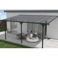 Terrassenüberdachung Carport Kleo 500L300 Aluminium Grau von CAZEBOO