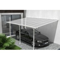 Terrassenüberdachung Carport Kleo 500L300 Aluminium Weiß von CAZEBOO